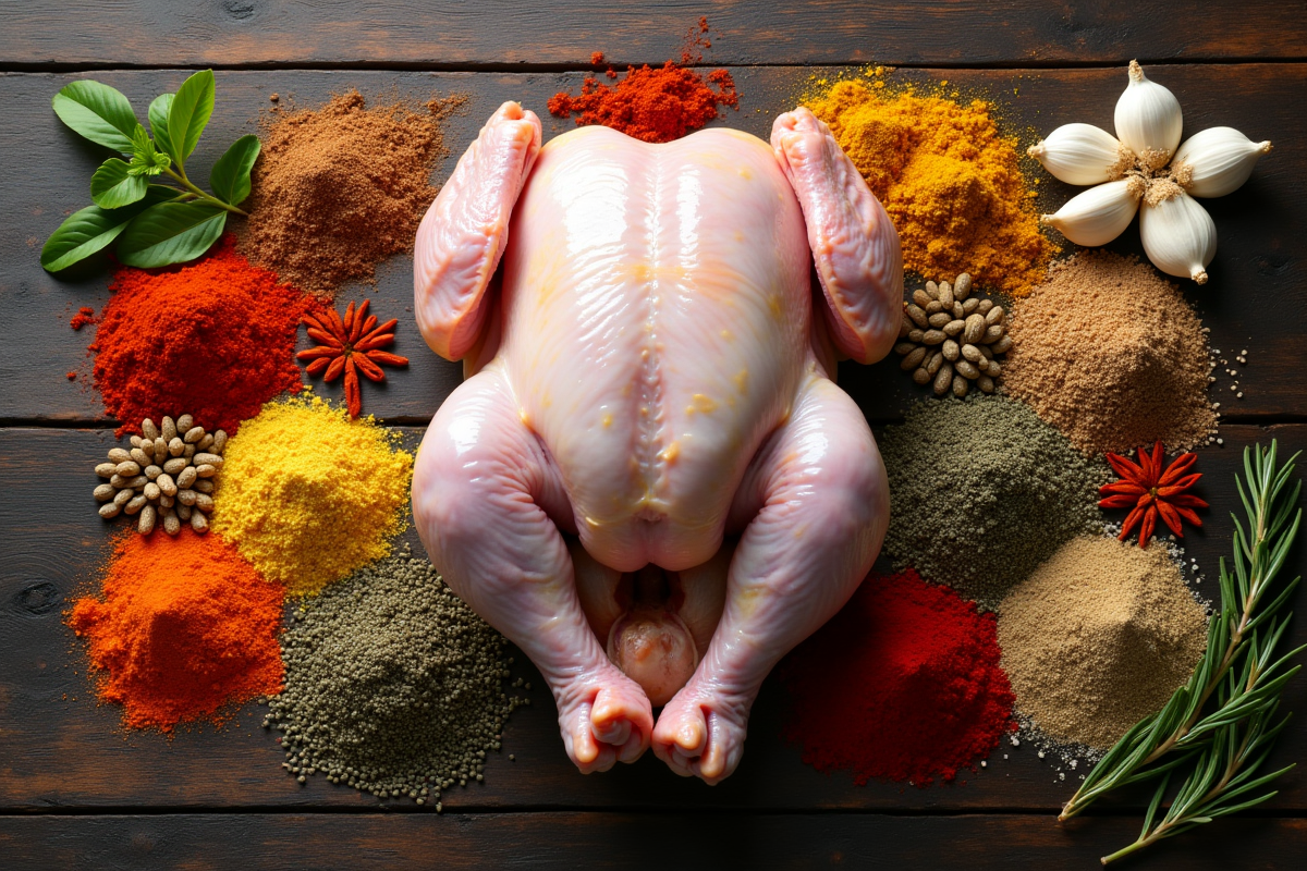 grains poulet